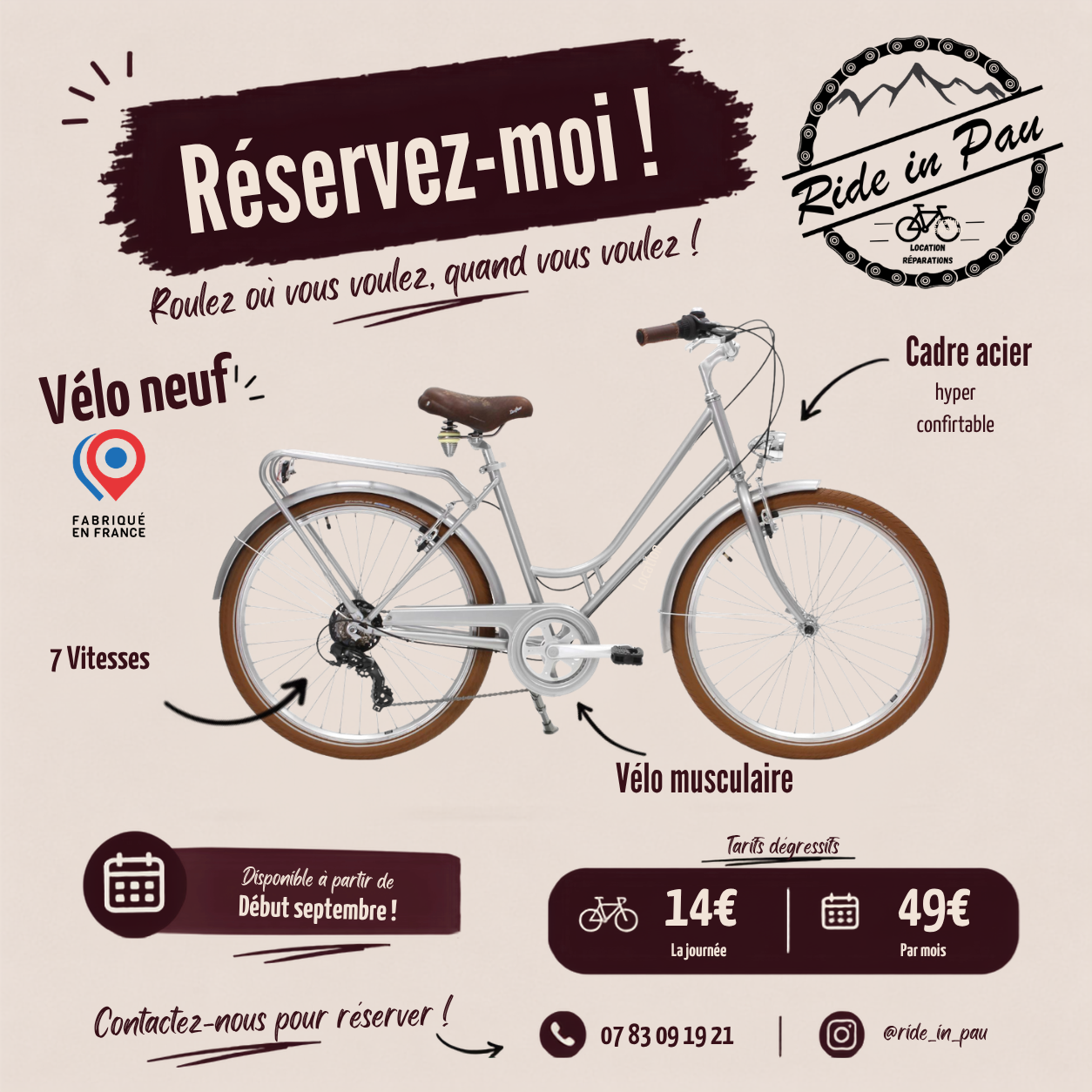 Vélo musculaire Ride in Pau
